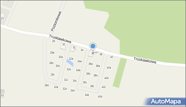 Sapowice, Truskawkowa, 36, mapa Sapowice