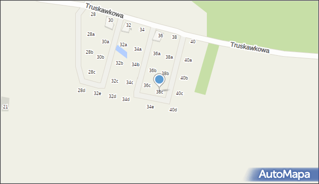 Sapowice, Truskawkowa, 38c, mapa Sapowice