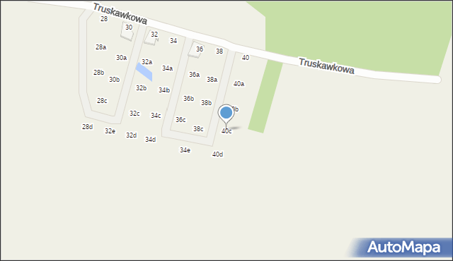 Sapowice, Truskawkowa, 40c, mapa Sapowice