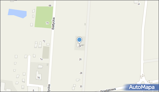 Sarbinowo, Tropikalna, 24, mapa Sarbinowo