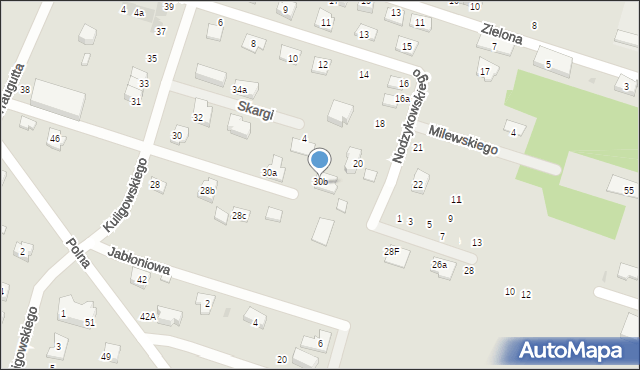 Serock, Traugutta Romualda, gen., 38D, mapa Serock