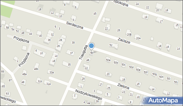 Serock, Traugutta Romualda, gen., 50, mapa Serock
