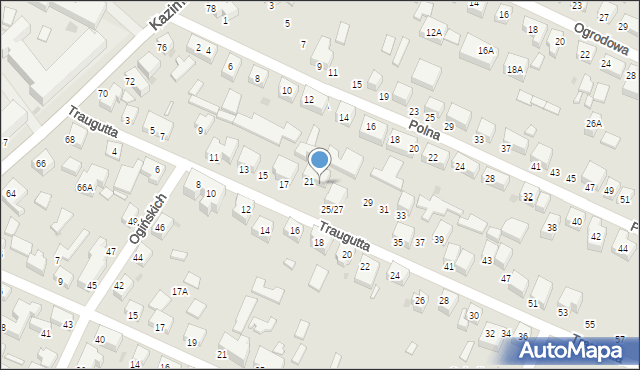Siedlce, Traugutta Romualda, gen., 23, mapa Siedlce