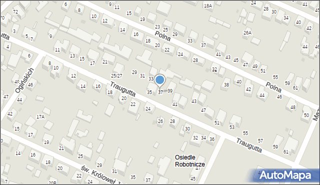 Siedlce, Traugutta Romualda, gen., 37, mapa Siedlce