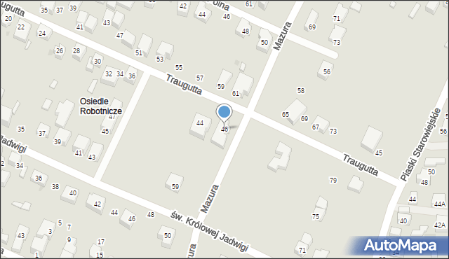 Siedlce, Traugutta Romualda, gen., 46, mapa Siedlce