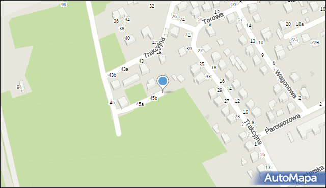 Skierniewice, Trakcyjna, 45c, mapa Skierniewic