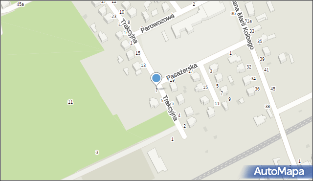 Skierniewice, Trakcyjna, 7, mapa Skierniewic