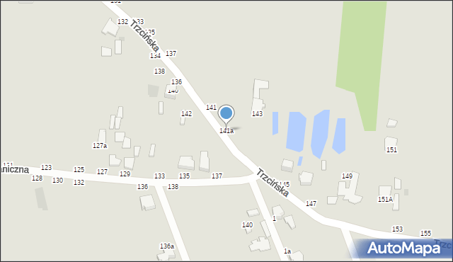 Skierniewice, Trzcińska, 141a, mapa Skierniewic