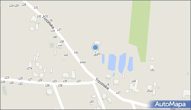 Skierniewice, Trzcińska, 143, mapa Skierniewic