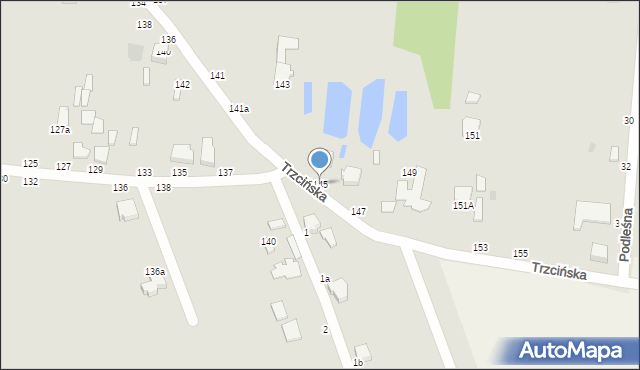 Skierniewice, Trzcińska, 145, mapa Skierniewic