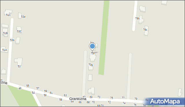 Skierniewice, Trzcińska, 70f, mapa Skierniewic