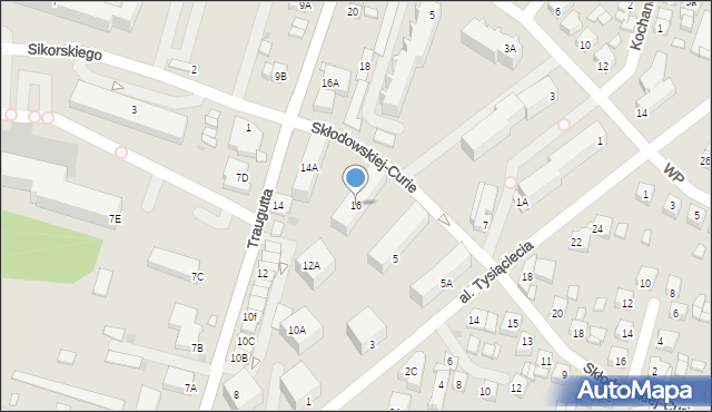 Słupca, Traugutta Romualda, gen., 16, mapa Słupca