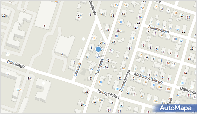 Słupca, Traugutta Romualda, gen., 27, mapa Słupca