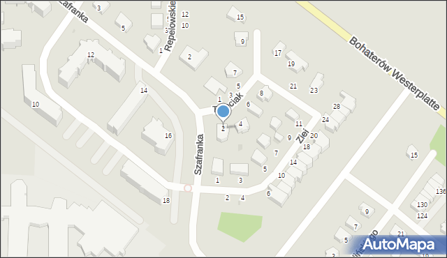 Słupsk, Trzeciak Aleksandry, 2, mapa Słupska