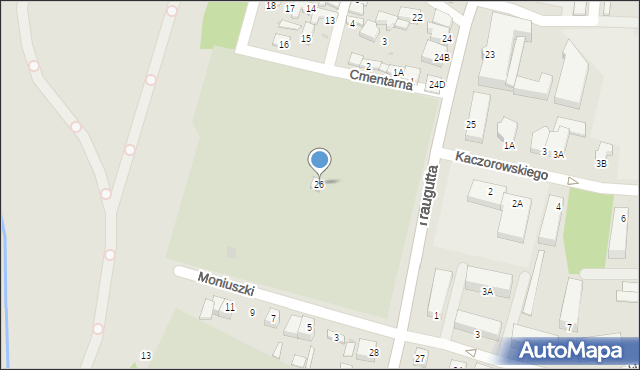 Sochaczew, Traugutta Romualda, gen., 26, mapa Sochaczew