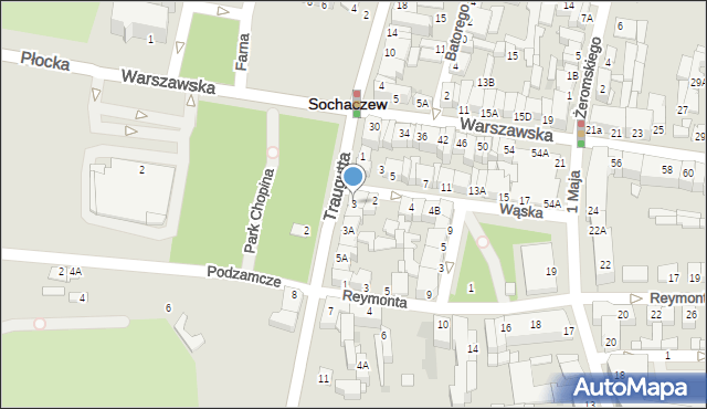 Sochaczew, Traugutta Romualda, gen., 3, mapa Sochaczew