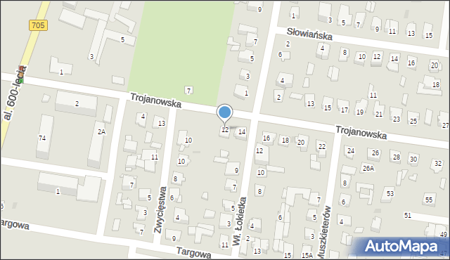 Sochaczew, Trojanowska, 12, mapa Sochaczew