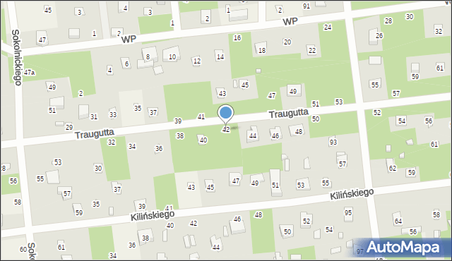 Sokolniki-Las, Traugutta Romualda, gen., 42, mapa Sokolniki-Las