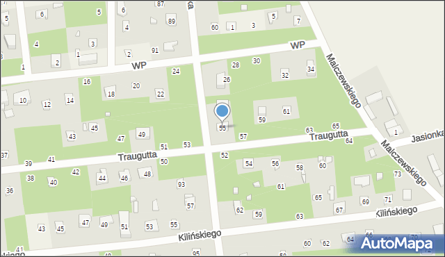 Sokolniki-Las, Traugutta Romualda, gen., 55, mapa Sokolniki-Las