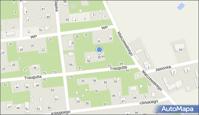 Sokolniki-Las, Traugutta Romualda, gen., 61, mapa Sokolniki-Las