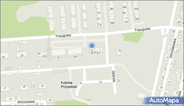 Sosnowiec, Traugutta Romualda, gen., 32, mapa Sosnowca