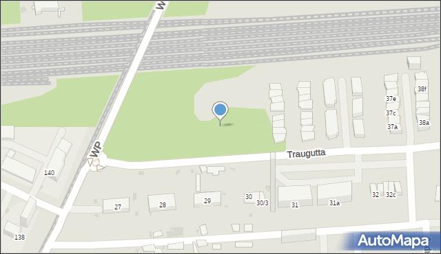 Sosnowiec, Traugutta Romualda, gen., 34l, mapa Sosnowca