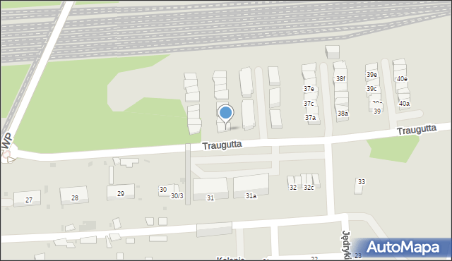 Sosnowiec, Traugutta Romualda, gen., 35a, mapa Sosnowca