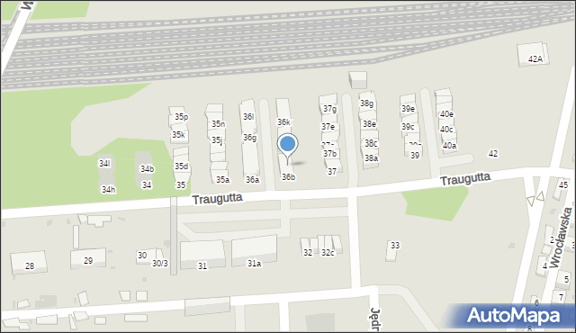 Sosnowiec, Traugutta Romualda, gen., 36d, mapa Sosnowca