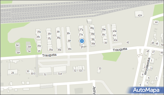 Sosnowiec, Traugutta Romualda, gen., 37, mapa Sosnowca