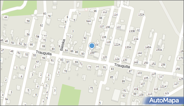 Sosnowiec, Traugutta Romualda, gen., 100, mapa Sosnowca