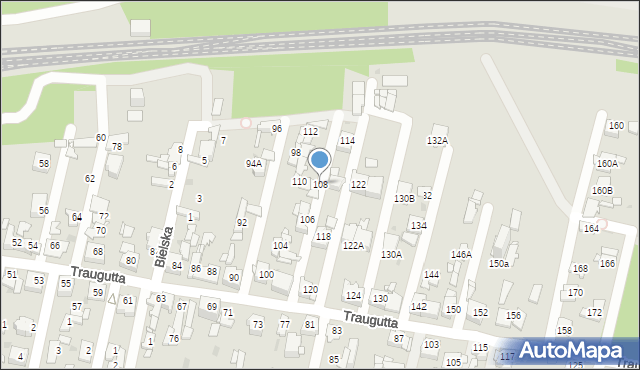 Sosnowiec, Traugutta Romualda, gen., 108, mapa Sosnowca