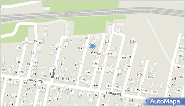 Sosnowiec, Traugutta Romualda, gen., 110, mapa Sosnowca