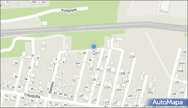 Sosnowiec, Traugutta Romualda, gen., 112, mapa Sosnowca