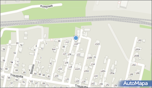 Sosnowiec, Traugutta Romualda, gen., 114, mapa Sosnowca