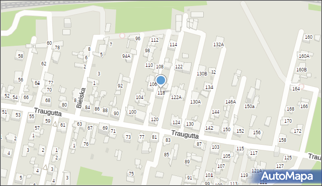 Sosnowiec, Traugutta Romualda, gen., 118, mapa Sosnowca