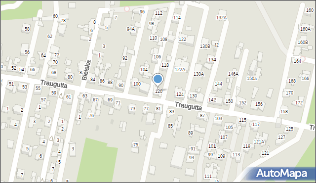 Sosnowiec, Traugutta Romualda, gen., 120, mapa Sosnowca