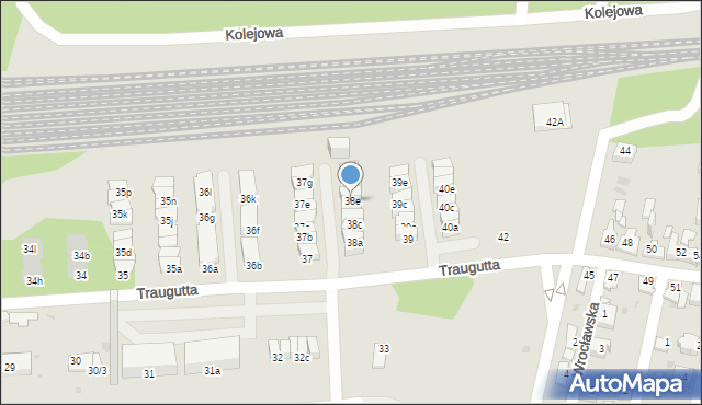 Sosnowiec, Traugutta Romualda, gen., 38e, mapa Sosnowca