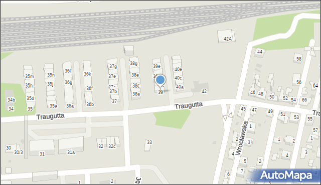 Sosnowiec, Traugutta Romualda, gen., 39, mapa Sosnowca