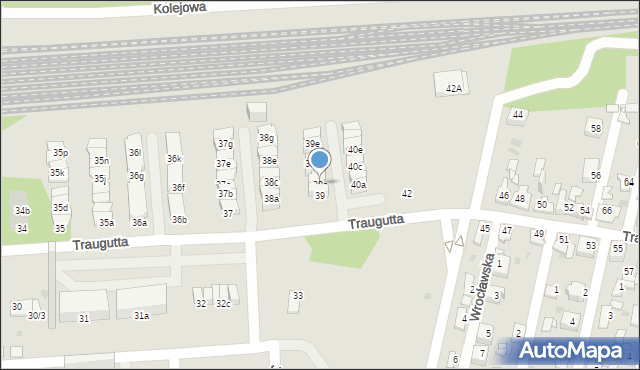 Sosnowiec, Traugutta Romualda, gen., 39a, mapa Sosnowca