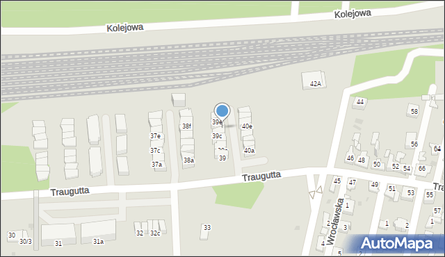Sosnowiec, Traugutta Romualda, gen., 39d, mapa Sosnowca