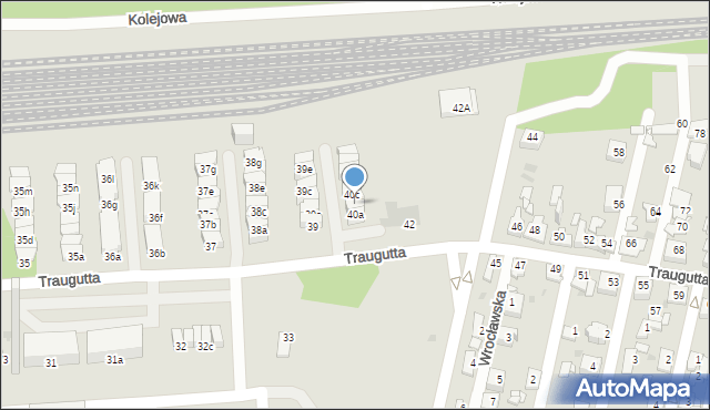 Sosnowiec, Traugutta Romualda, gen., 40b, mapa Sosnowca