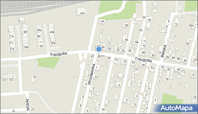 Sosnowiec, Traugutta Romualda, gen., 47, mapa Sosnowca