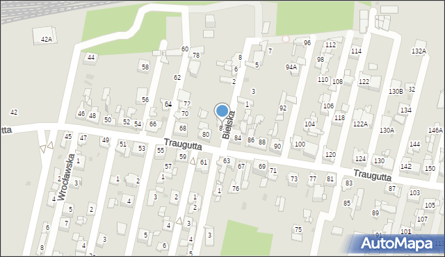 Sosnowiec, Traugutta Romualda, gen., 82, mapa Sosnowca