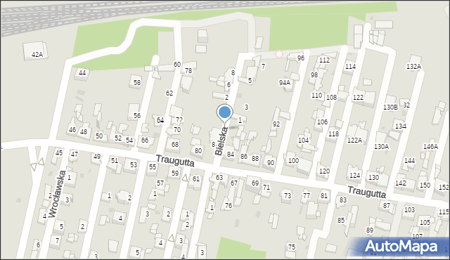 Sosnowiec, Traugutta Romualda, gen., 84a, mapa Sosnowca