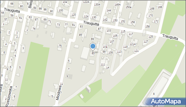 Sosnowiec, Traugutta Romualda, gen., 93, mapa Sosnowca