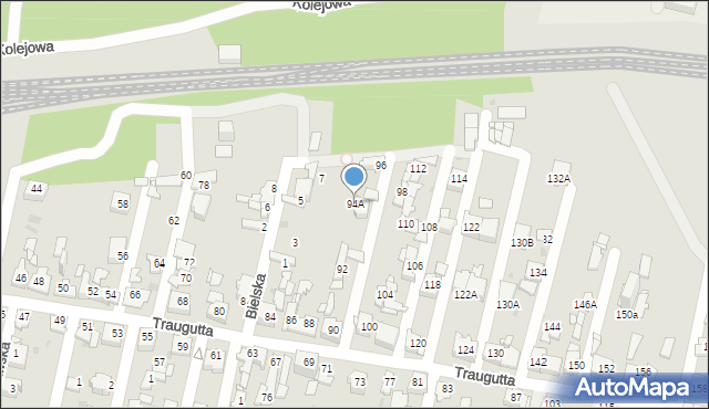 Sosnowiec, Traugutta Romualda, gen., 94A, mapa Sosnowca