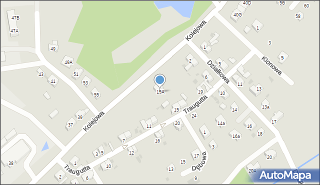 Środa Śląska, Traugutta Romualda, gen., 15A, mapa Środa Śląska