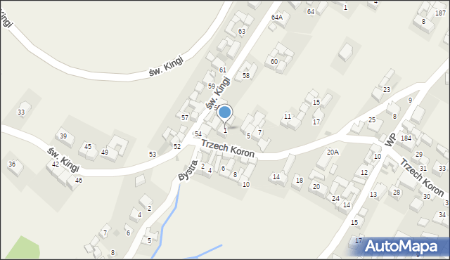 Sromowce Wyżne, Trzech Koron, 1, mapa Sromowce Wyżne