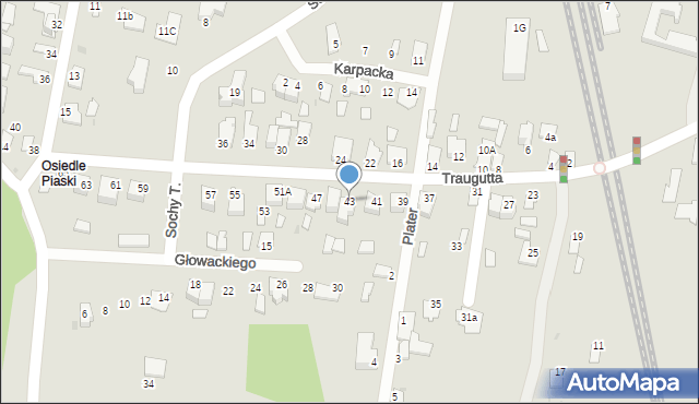 Stalowa Wola, Traugutta Romualda, gen., 43, mapa Stalowa Wola