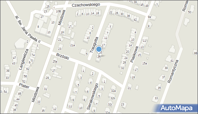 Starachowice, Traugutta Romualda, gen., 25, mapa Starachowic